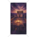 Dusk Fire in the Courtyard 36x72