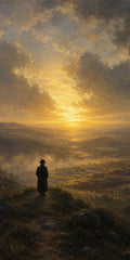 Alone on the Ridge, sukkah wall art by Sholom.